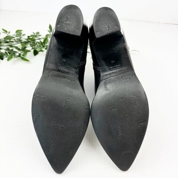 ACNE STUDIOS LOMA BLACK LEATHER ANKLE BOOTS 9.5 - Picture 7 of 11